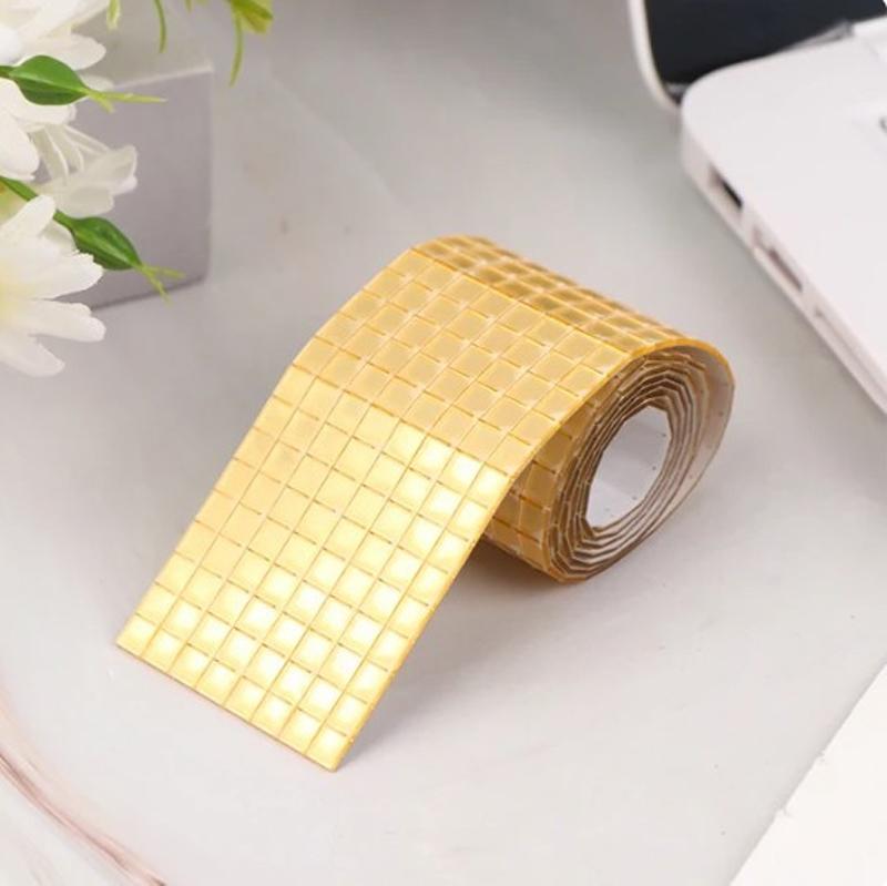 4x100cm Creative DIY Glass Mirror Stickers Mosaic Glass Self-adhesive Mirror Wall Stickers 3D Background Wall Mirror Decoration