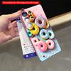 2DFlat Samsung Phone Case Pastel Donuts Burst of Color Phone Case Applicable To Galaxy S23 S24 S25ULTRA S26 A12 A14 A15 A16 A54 A55