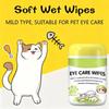 Pet Eye Care Wipes for Dogs Cats Rabbits Hamsters Horses Gentle Cleaning of Eyelids and Fur Around Eyes Removes Tear Stains and Eye Discharge