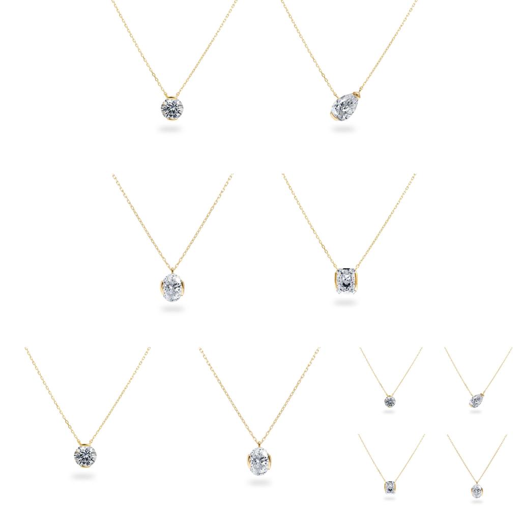 Collana con Ciondolo Geometrico in Zircone per Donna con Placcatura in Oro 18k e Catena Regolabile