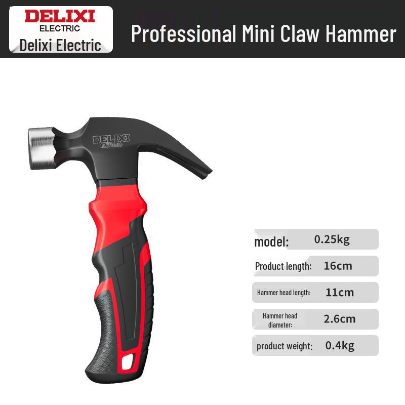 Delixi Forged Iron Mini Hammer - Woodworking & Household Tool