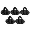 5Pcs Eye Plate Thickened Black Stainless Steel Enhanced Load Bearing Heavy Duty Pad Eye Plate 6mm 0.24in
