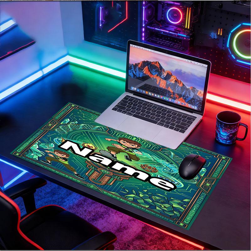 Custom Name Personalized Ben 10 Cartoon Pattern Mousepad, Laptop PC Desk Mat, Decorative Desk Mat for Home Keyboard Pad Gift