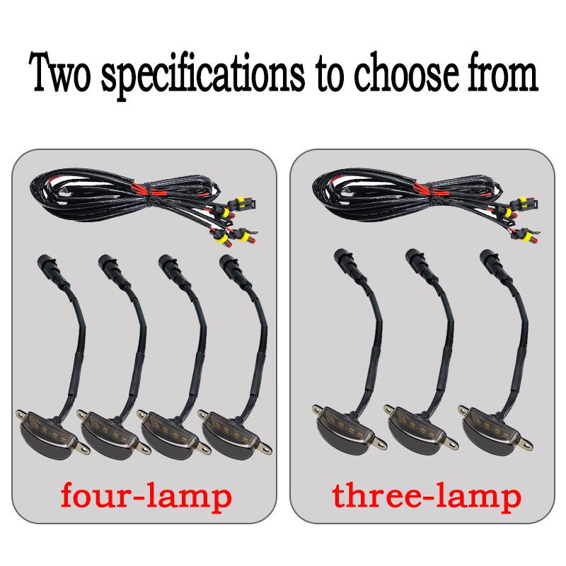 Car Front Face Modification Universal Daytime Running Light Grille Led Small Yellow Light Universal for SUV, Pickup Truck, Sedan