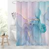 Modern Art Marble Gold Foil Bathroom Set Waterproof Anti Mold Shower Curtain