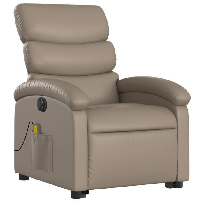 VidaXL Electric Massage Recliner, Relaxation Chair with Adjustable Backrest and Footrest, Seat of 3204067
