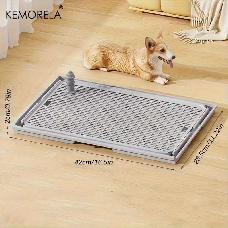  2-in-1 Non-Slip Dog Potty Tray Cat Litter Mat - Waterproof Soft Paw-Friendly Design with Grid Pattern for Easy Cleaning