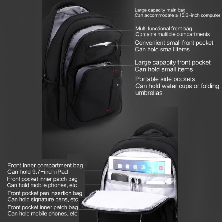 School Bag Daypack Travel Bag Laptop Rucksack Large Capacity Business Pack