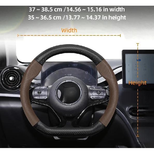Byd Breathable Leather Matte Carbon Fiber Texture Steering Wheel Covers Suitable For BYD Sealion 7 SeaLion 07 EV 2025 2024