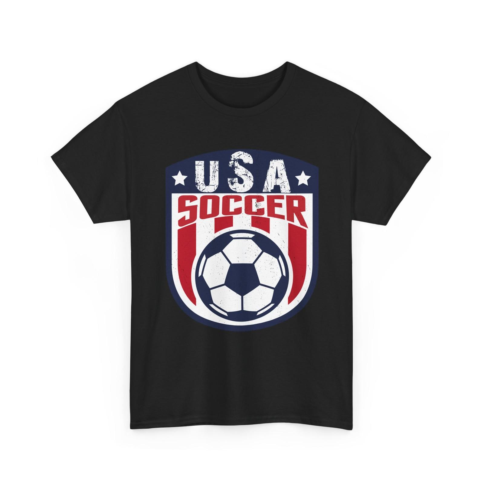 USA Soccer Shirt, American Flag USA Soccer Supporters T-Shirt S