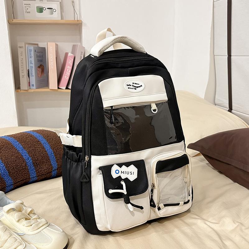 The New Schoolbag Is High-value, Fresh, Sweet and Transparent, and the Lightweight Travel Backpack for Junior High School Students.