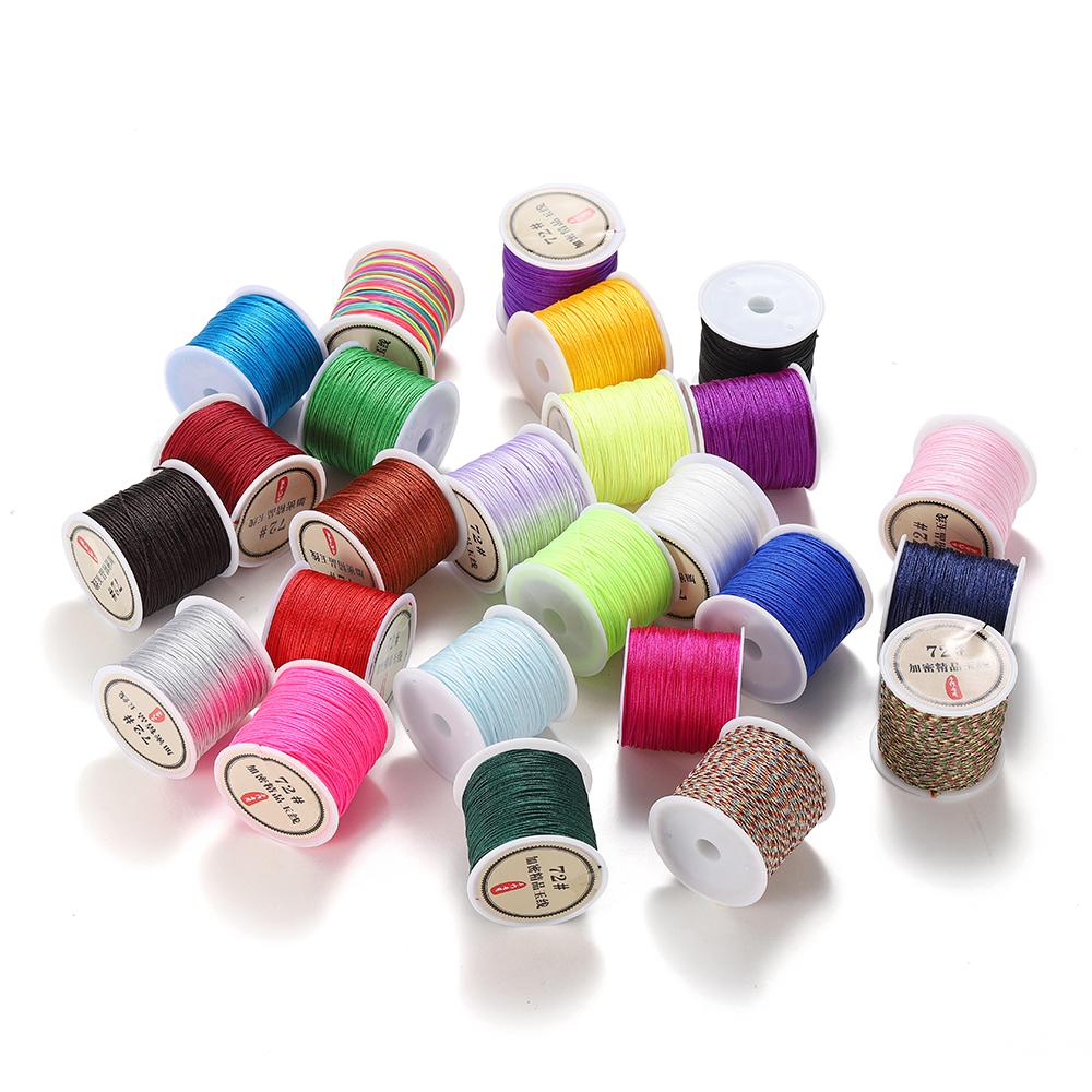 10/50M 0.8mm Nylon Thread Cord Macrame Rope Bracelet Braided String For DIY Tassels Beading String Jewelry Making Accessories