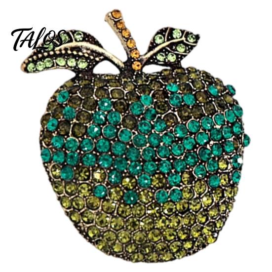 Vintage Fruit Brooch Pin Rhinstone for Women, Shape Alloy Lapel Retro Pin, Clothing Jewelry Accessories Wedding Party Prom Design Badge