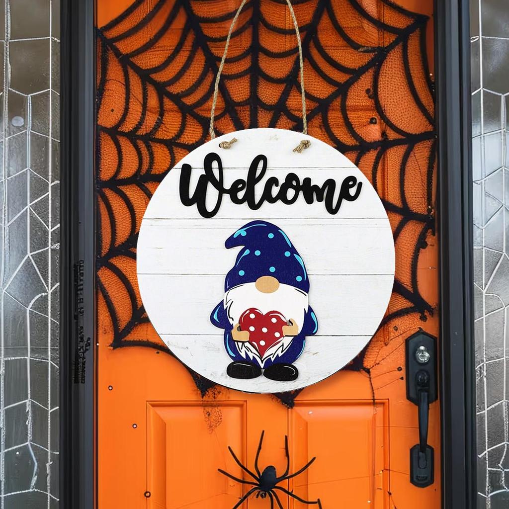Welcome Sign Magnetic Wooden Gnome Decor Holiday Decor Wooden Welcome Sign For Indoor Wall Window Living Room Entrance Garden