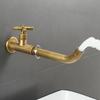 1PC Thread G1/2' Antique Gold Black Extended Single Cold Mop Pool Bathroom Sink Tap Splash Proof Toilet In-Wall Washbasin Faucet