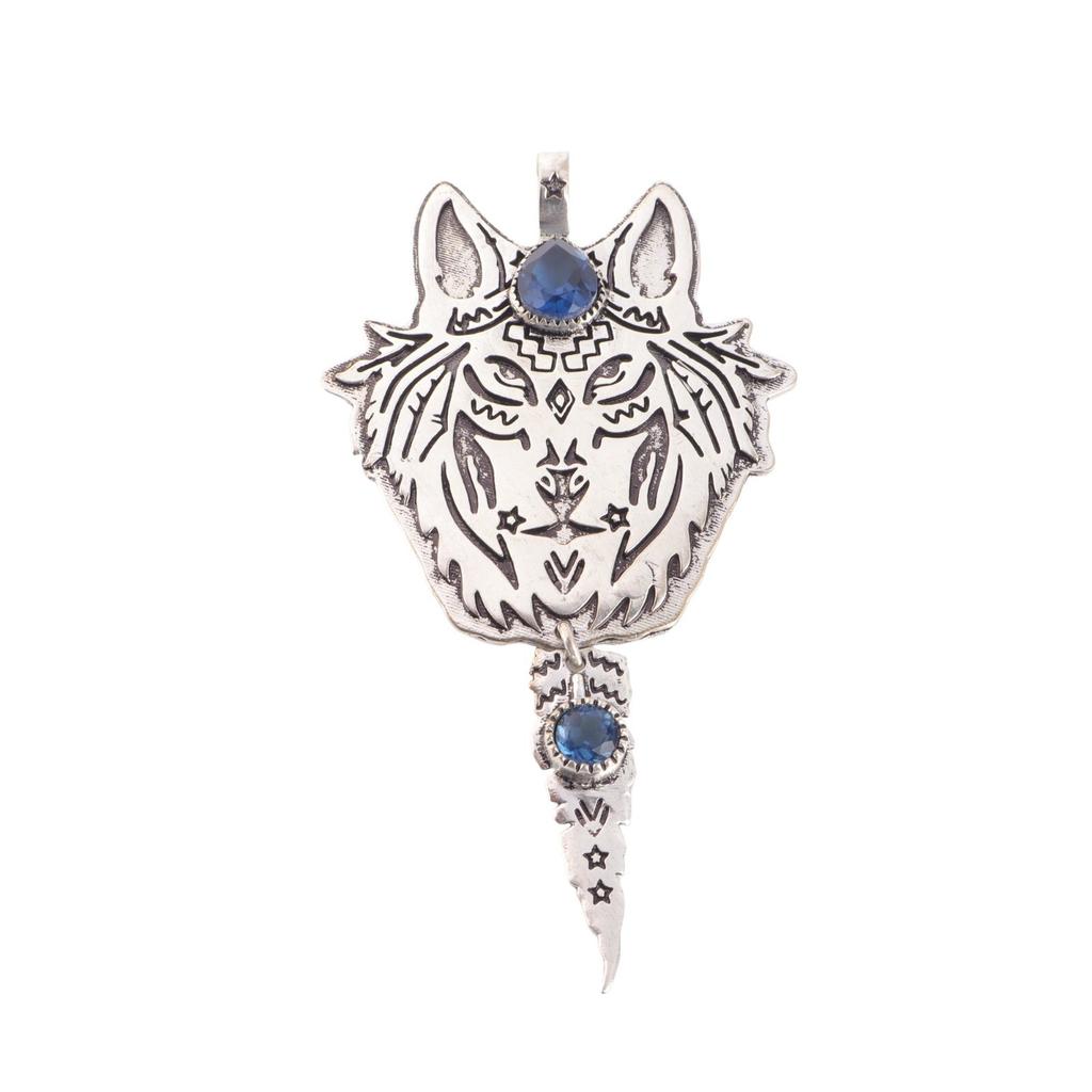 Natural London Blue Topaz Gemstone 925 Solid Silver Handmade Jewelry Pendant 4" CP-26-6