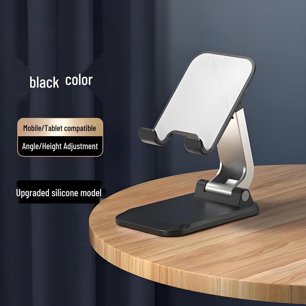 Adjustable Desktop Phone & Tablet Holder - Multi-Functional, Folding Stand for Live Streaming & Stable Support