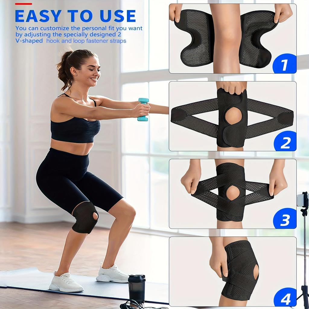 Atmungsaktive Knieschoner der sechsten Generation: Leichtgewichtige Sportarten, Laufen, Radfahren, Bergsteigen, Meniskusstütze, Kniegelenk Patellaband.