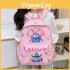Disney Stitch Cartoon Backpack For Toddlers Large Capacity Kids School Bag With Breathable Design