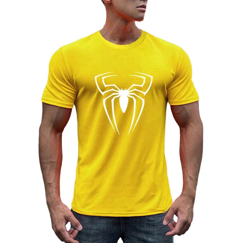 Sommer Herren Atmungsaktives Mesh Schnelltrocknend Locker Kurzarm T-Shirt Mode Bedruckt Lässig Joggen Fitnessstudio Bodybuilding Sporttop