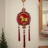 Chinese Style New Year Decorative Hangings Spring Festival Gold Foil Embossing Atmosphere Decoration Supplies with Tassel