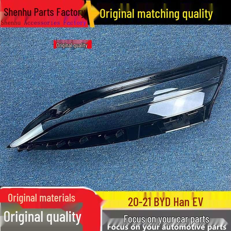 BYD Han EV Headlight Cover: Front Headlight Shell & Light Surface, Original Match Standard Driver s Side without Glue