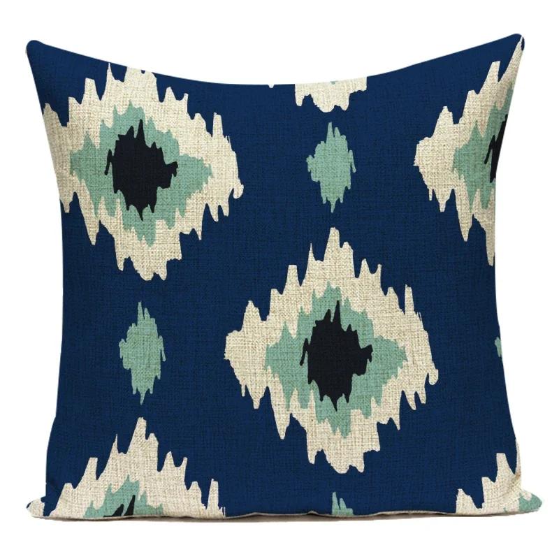 Geometry Cushion Cover Polyester Square Home Decor Pillow Cover Chair Car Ethnic Style Bohemian Throw Pillow Case