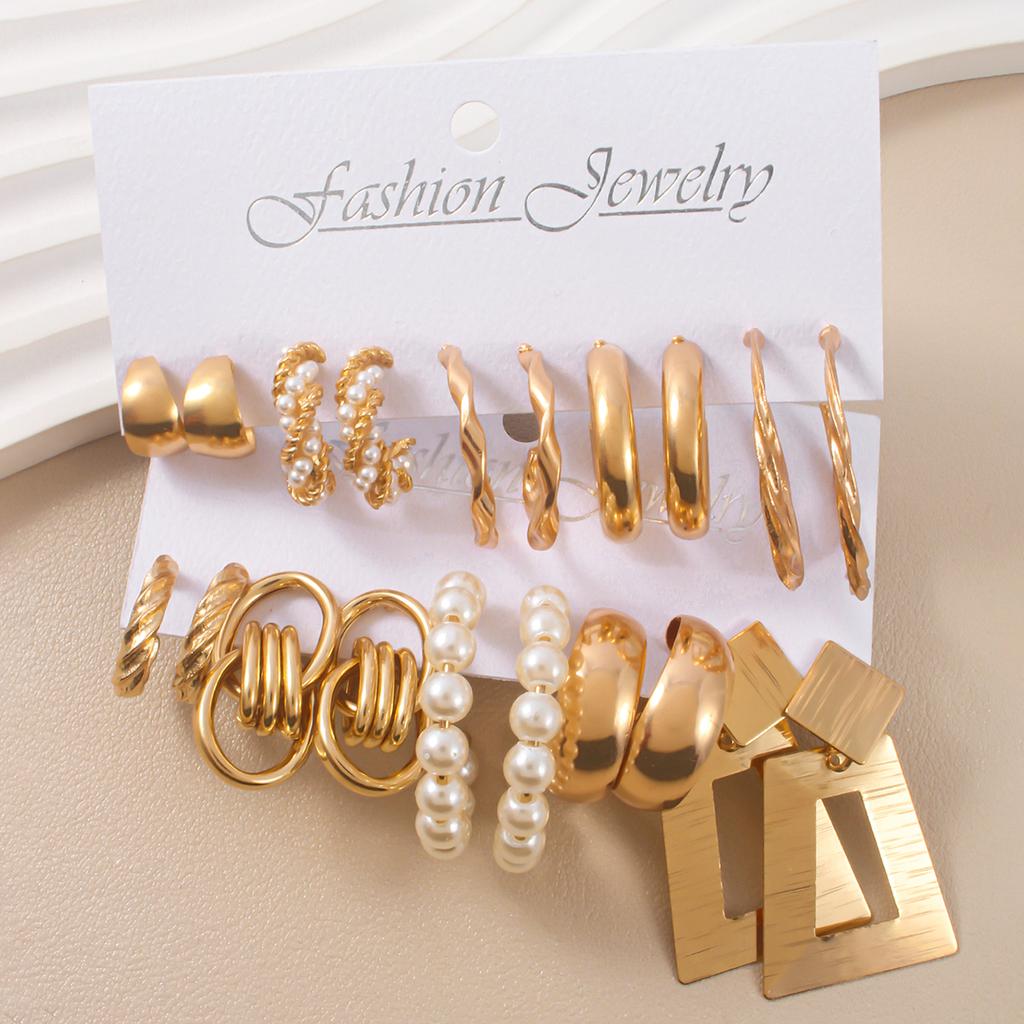 20Pcs Exquisite Simple C-shaped Twisted Hoop Earrings Set Punk Geometric Earrings Charming Women's Wedding Party Dating Zircon