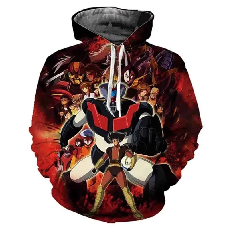 Anime Mazinger Z Hoodies 3D Print Hoodie Men/women Long Sleeve Fashion Hooded Men Fashion Kids Hoodie Y2K Unisex Clothing