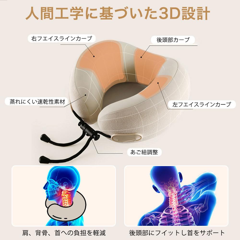 Ucomf Airplane Neck Memory Washable Travel Sleep Car Train Comfort Pillow, Compact, Foam, U-Shaped, Cover, Portable, Breathable, Pillow, Convenient,