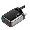 Dual-Port PD45W GaN Fast Charger with International Compatibility and LED Indicator
