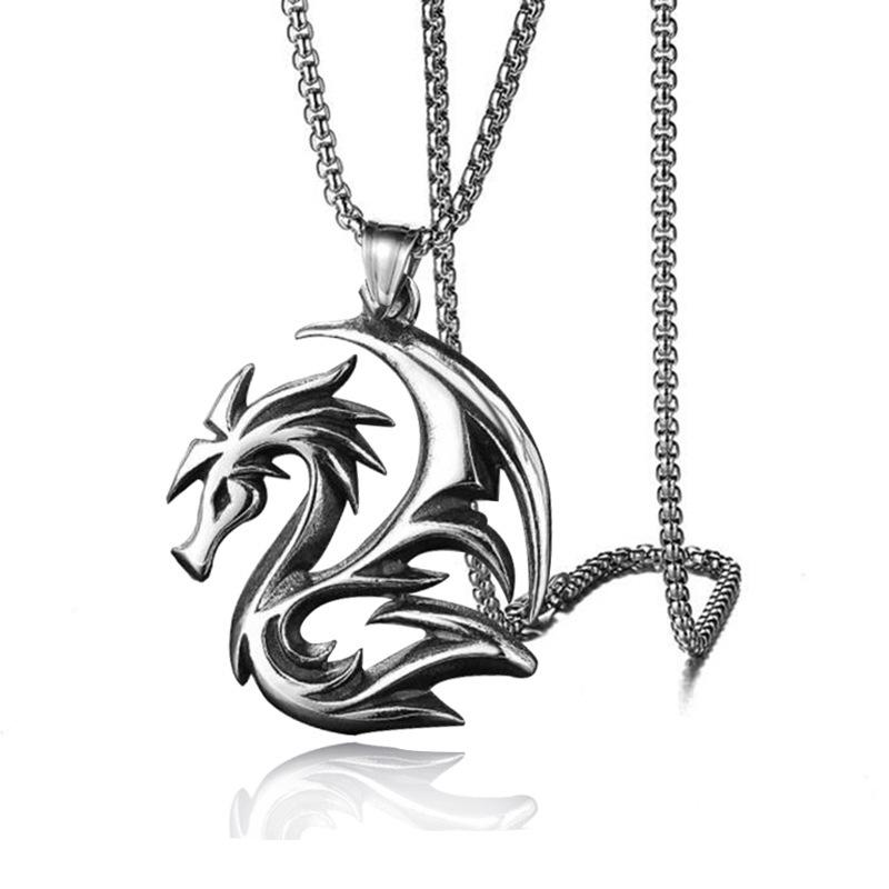 Men's Trendy Spiral Necklace: Minimalist Hip-Hop Pendant In Cool Titanium Steel