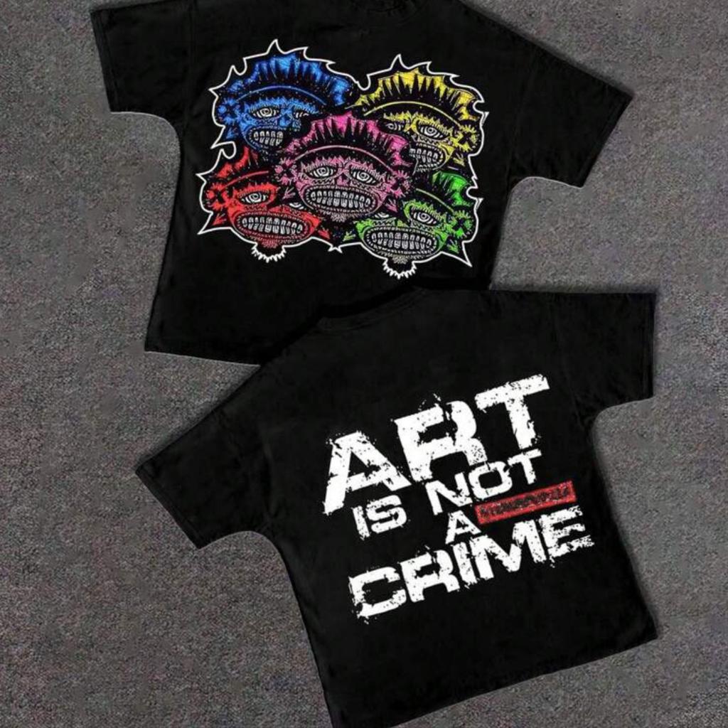 Trendy Hip Hop Y2K Street Mens Tshirt Summer New Style Suitable for Both Men and Women Cotton Casual Tshirt