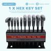 A74E-20PCS Imperial Hex Key T-Handle Set, 3/32In-3/8In T-Handle Hex Wrench Set With Storage Rack, For Automotive Repair