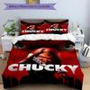 3pcs The Dark Doll Chucky Printed Quilt Set - Soft and Comfortable Quilt Cover for Bedroom, Guest Room and Dormitory Decorative Bedding Set
