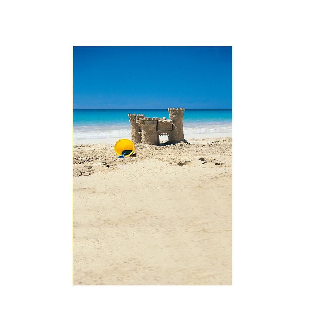 Sommer Meeresstrand Fotografie Hintergrund Tropischer Ozean Palme Sand Malerischer Hintergrund für Fotostudio Porträt Videoaufnahme Party Dekoration Requisiten