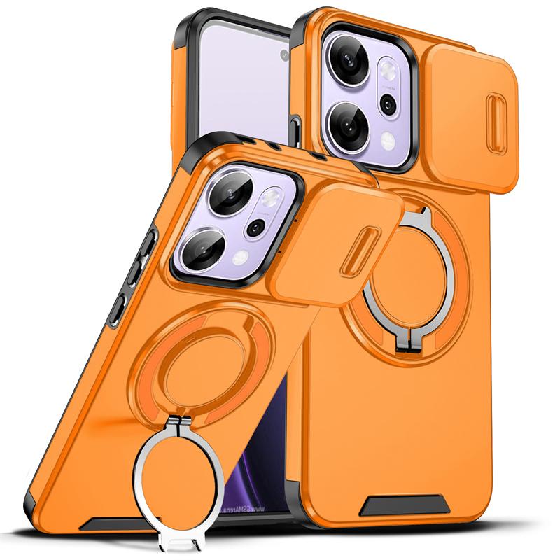 Armor Funda For Oppo Reno 14 Pro 14F 5G Case Slide Camera Lens Protector Phone Case For Reno14 F 14pro Reno14F Ring Holder Cover