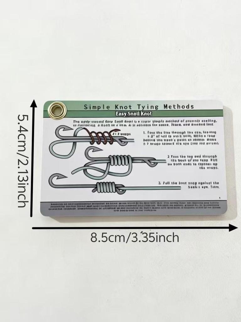 12-Sided Fishing Knot Card with Mini Carabiner