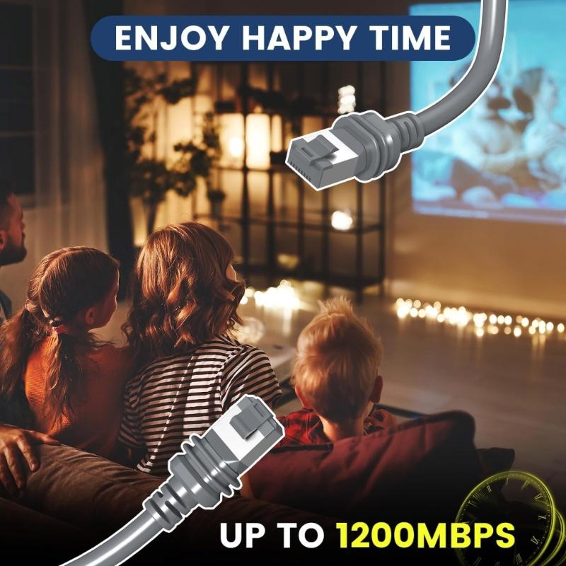 26AWG Router Cable Extension Gigabit Ethernet Cable High Speed Power Data Cable Replacement Extension Cable Easy to Use