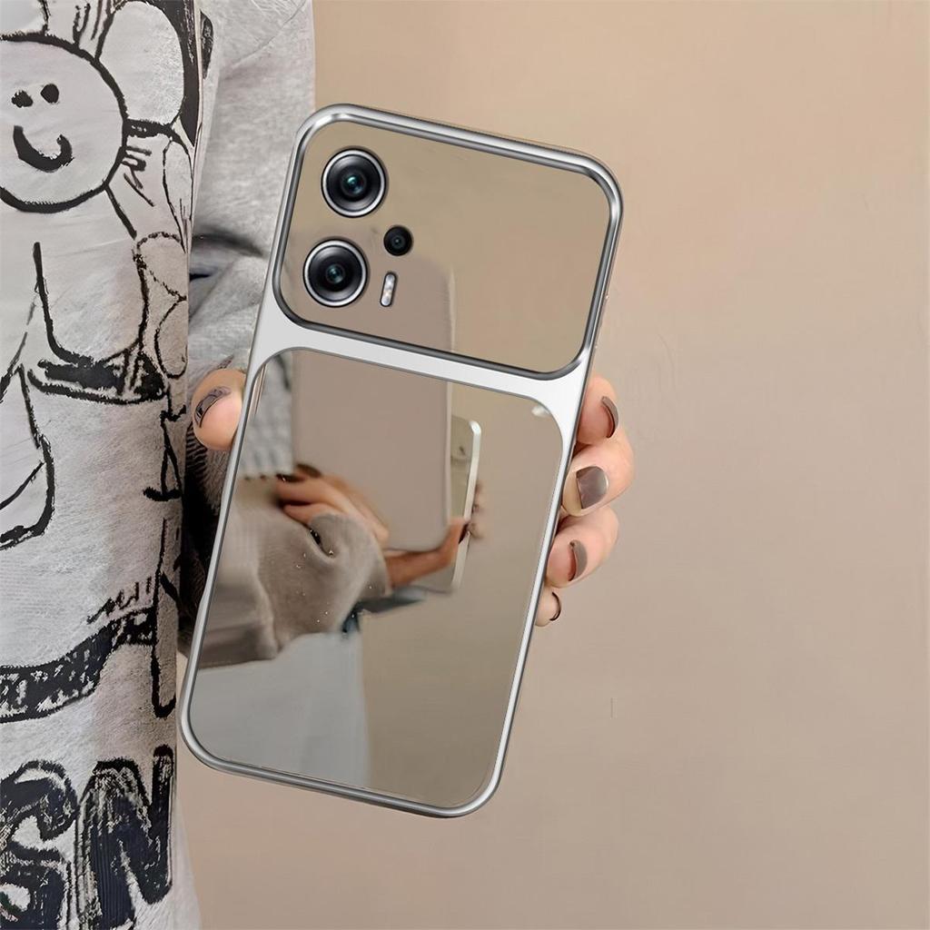 Case for Xiaomi POCO X4 GT Trending Big Window Cover Mirror Phone Casing