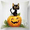 Halloween Cartoon Cat Square Pillowcase Home Decoration Car Sofa Bedroom Cushion Cover pillow cases pillow covers decorative