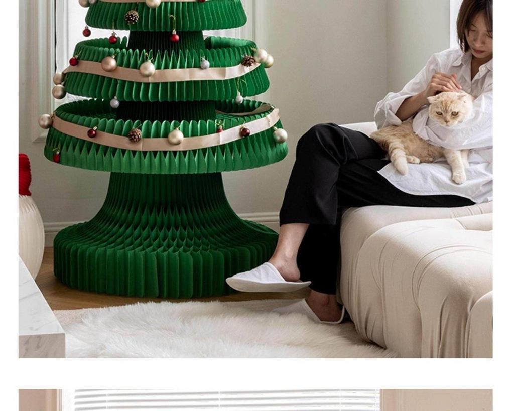2025 Creative Origami Christmas Tree Ornaments for Home & Living Room Décor