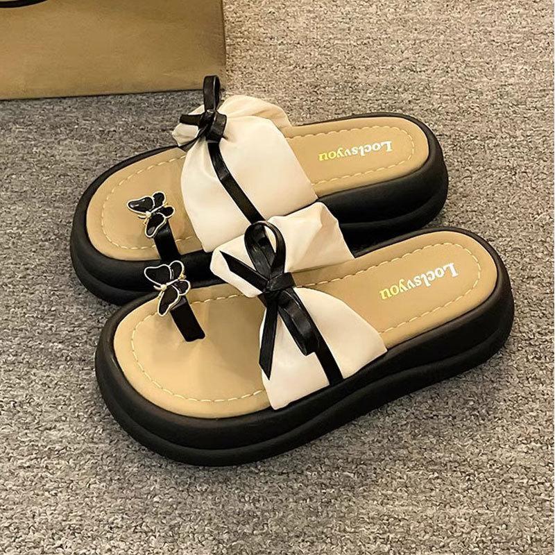 

Xiaoxiangfeng platform slippers women s summer wear 2025 new French fairy with skirt cover toe beach cool slippers 35 чорний