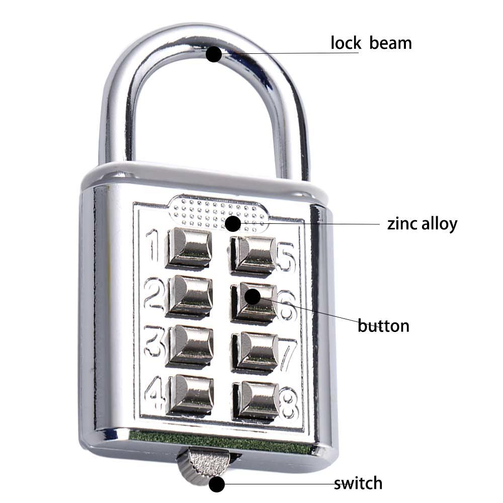 Durable Zinc Alloy Combination Password Code For Luggage Suitcase Number Locks Password Lock Smart Lock Padlock