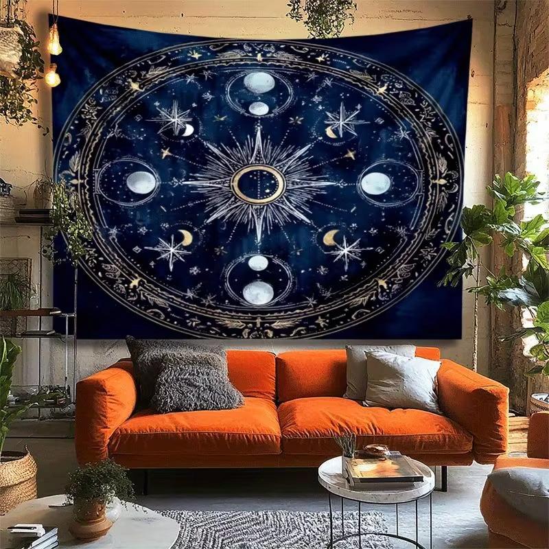 VIKAMA Cosmic Astronomical Tapestry Solar System Living Room Astronomical Theme Wall Hanging Science Fiction Room Decor