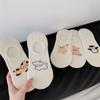 Women's Summer Thin Character Cartoon Non Slip Non Drop Heel Shallow Mouth Low Help Invisible Boat Socks