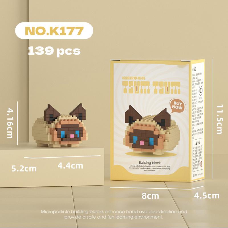 

Кошка Животное Кирпичный Конструктор для Детей Девочек 8-10 Лет Подарки на День Рождения Набор Строительных Блоков Мини Строительные Блоки Обучающий