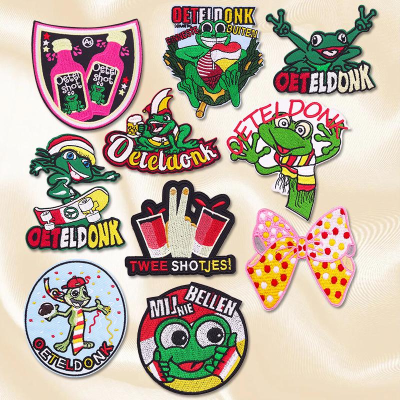 10pcs Set Patch Netherland Oeteldonk Emblem Embroidery Patches For Clothes Iron On Patches For Clothing Uniform Embroidered Diy 
