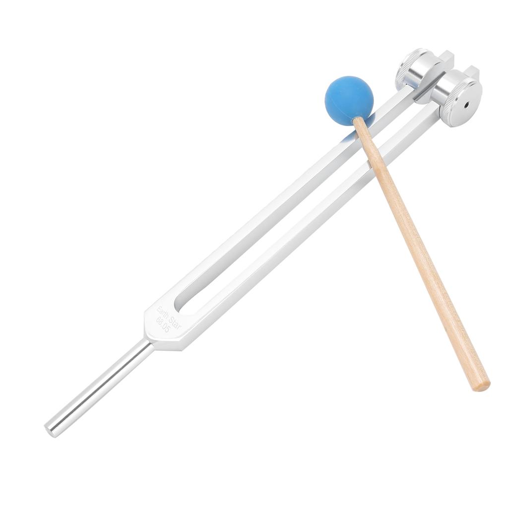 68.05Hz Tuning Fork Massage Therapy Stress Relieve Tuning Fork with Wooden Hammer