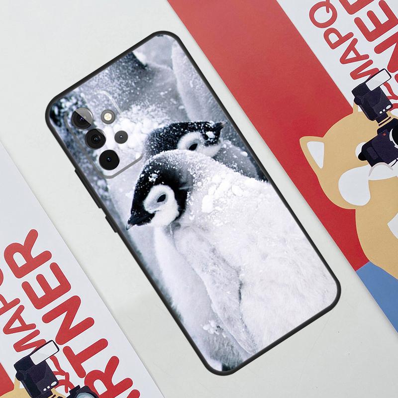 Penguin Snow Arctic Cute Animal Phone Case For Samsung Galaxy A53 A33 A23 A13 A52 A32 A22 A12 A51 A71 A14 A24 A34 A54 A21S